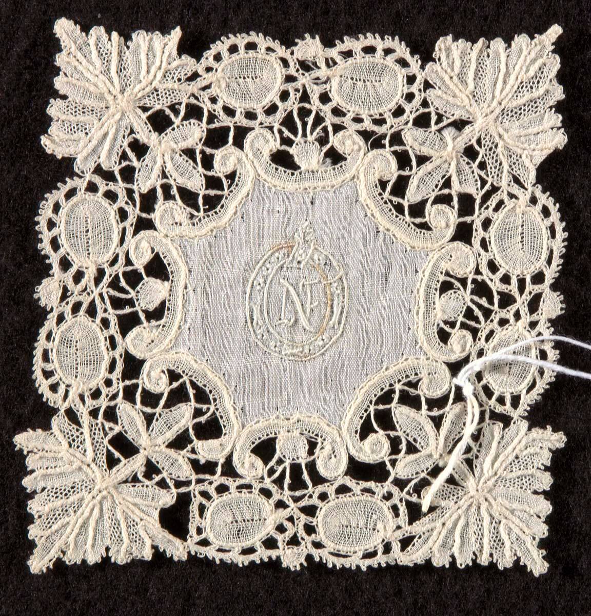 Lace Square with Initial N