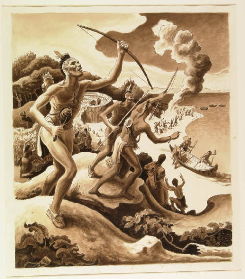 Study for "The Seneca Discover the French"