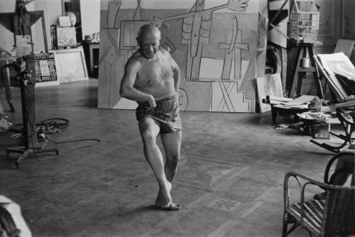 After Jacqueline gave up trying to teach Pablo a ballet routine, the moment she sat down, he twirled away in his own routine, stomping and whirling, a combination square dance and dervish