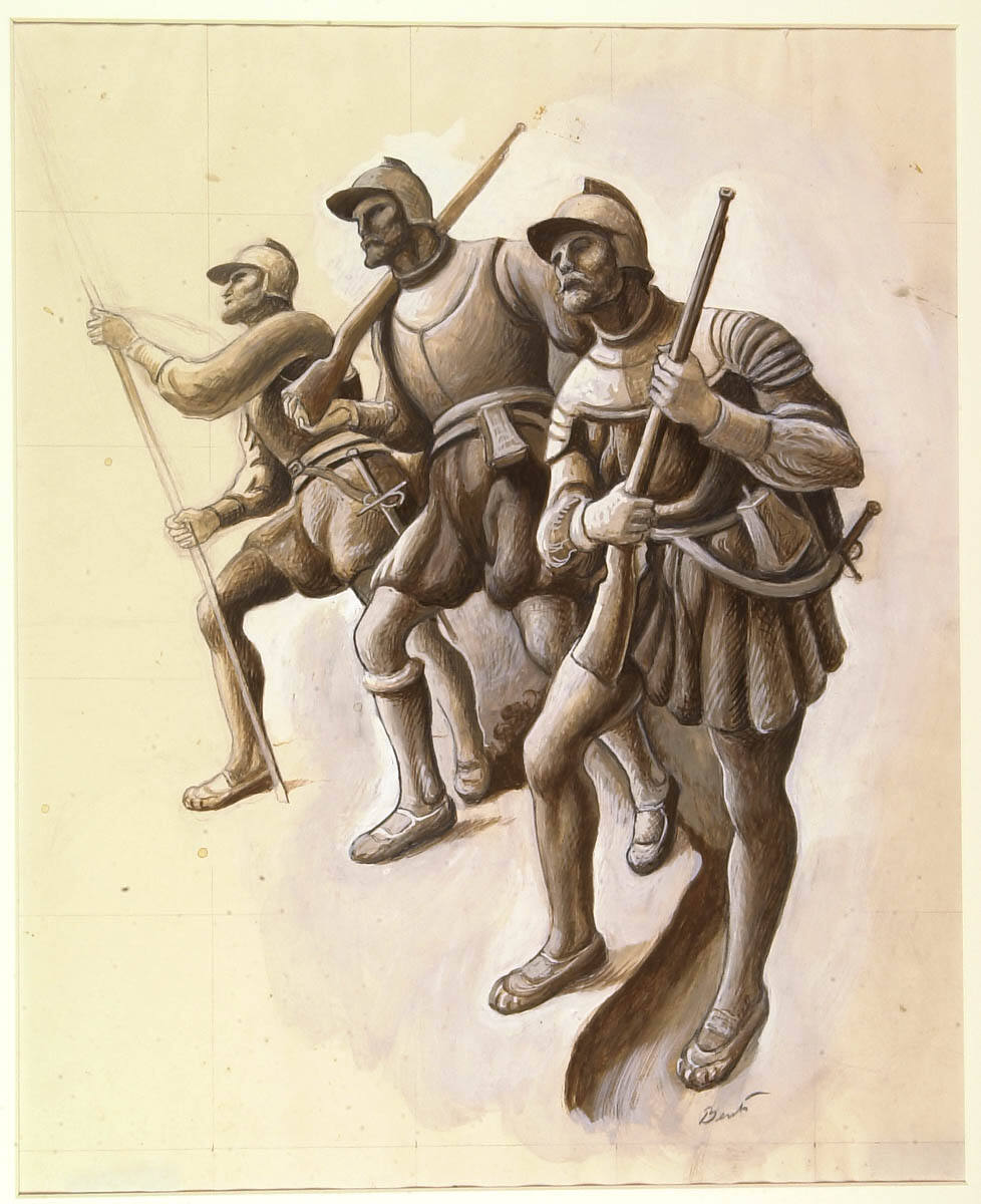 Figure Study for "Jacques Cartier Discovers the Indians"