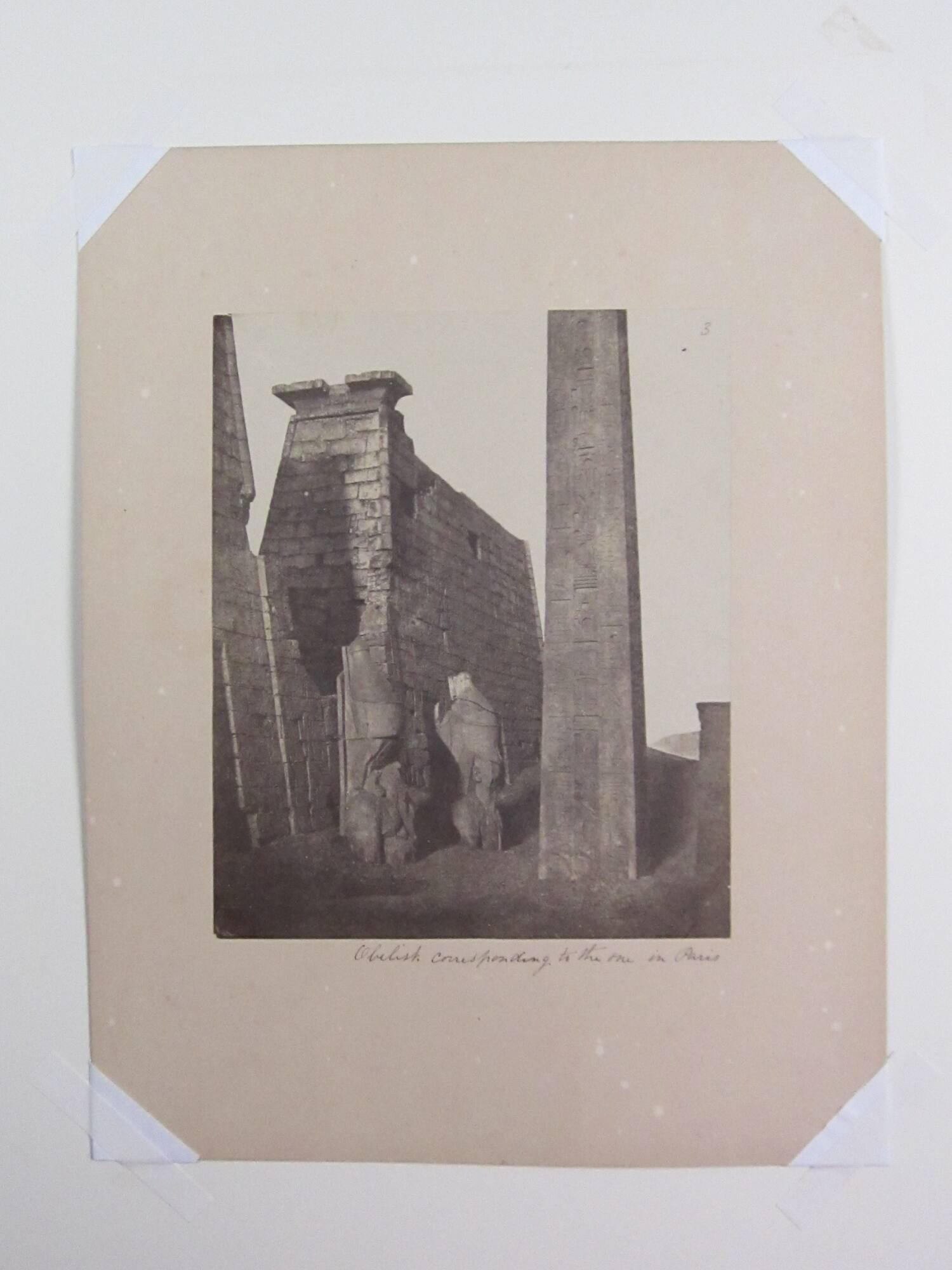 Obelisk corresponding to the one in Paris (Thebes)