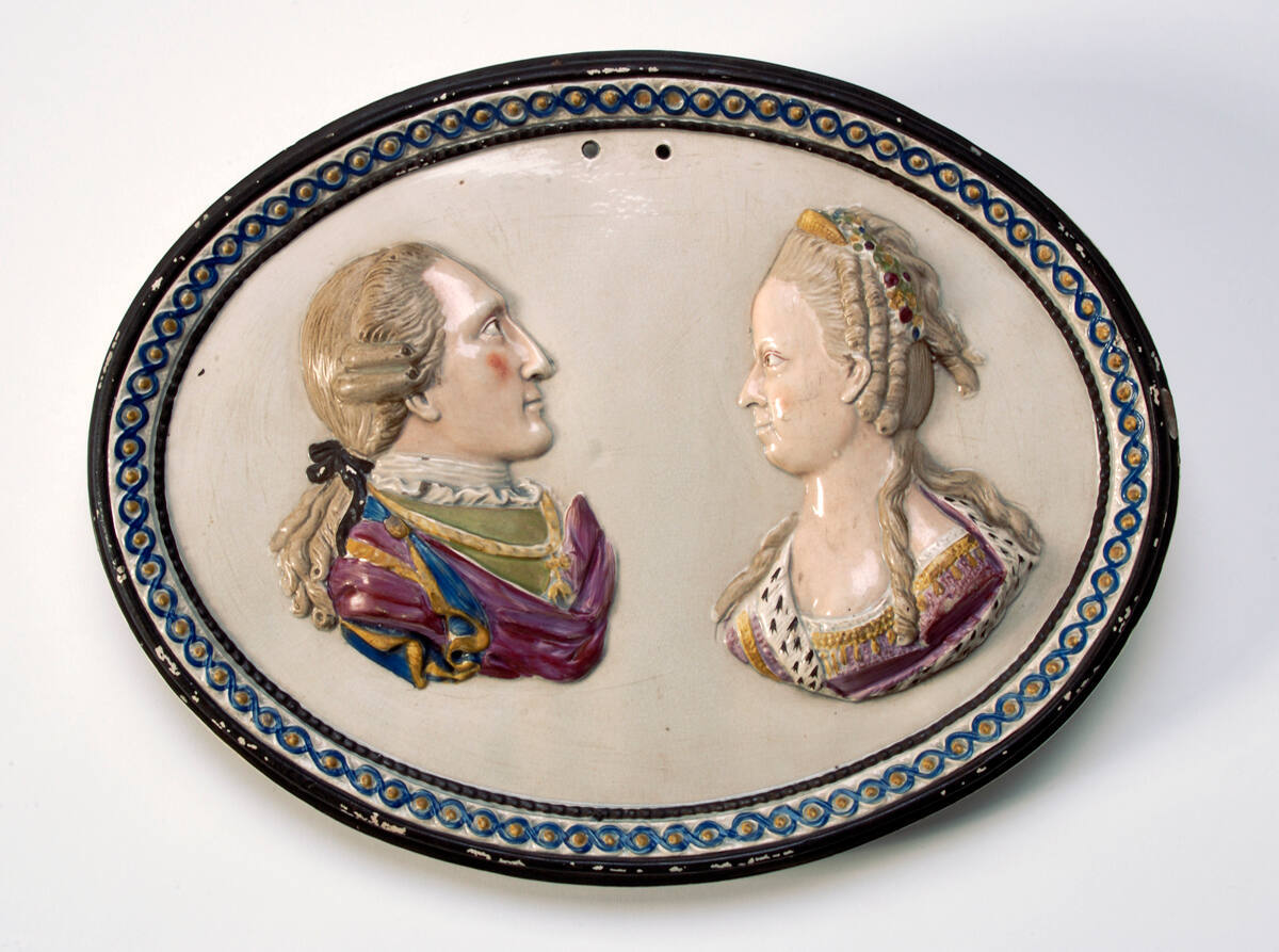 Plaque with Busts of George III and Queen Charlotte