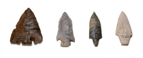 Point, notched in base