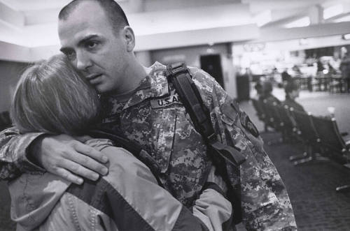 Good-byes at the airport, Columbus, Ohio