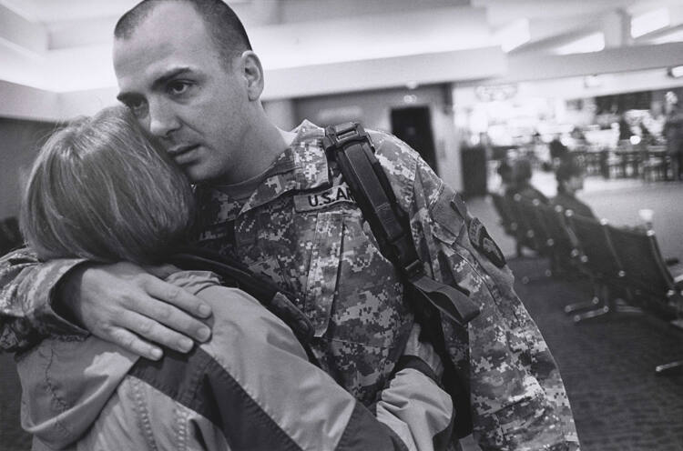 Good-byes at the airport, Columbus, Ohio