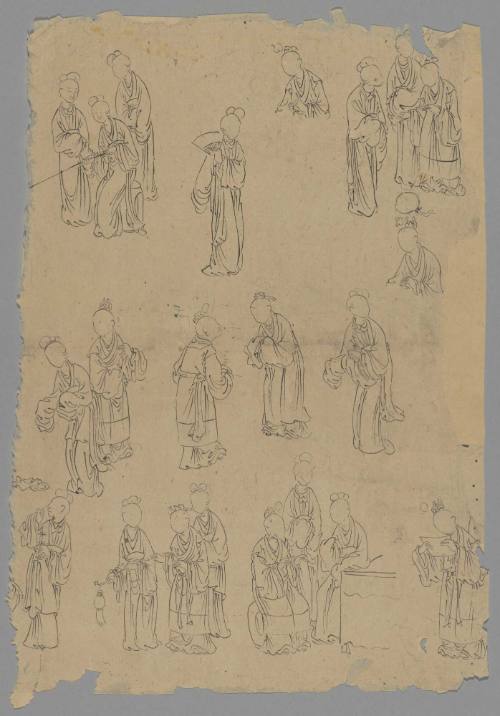 Figure Studies of Ladies in Various Poses