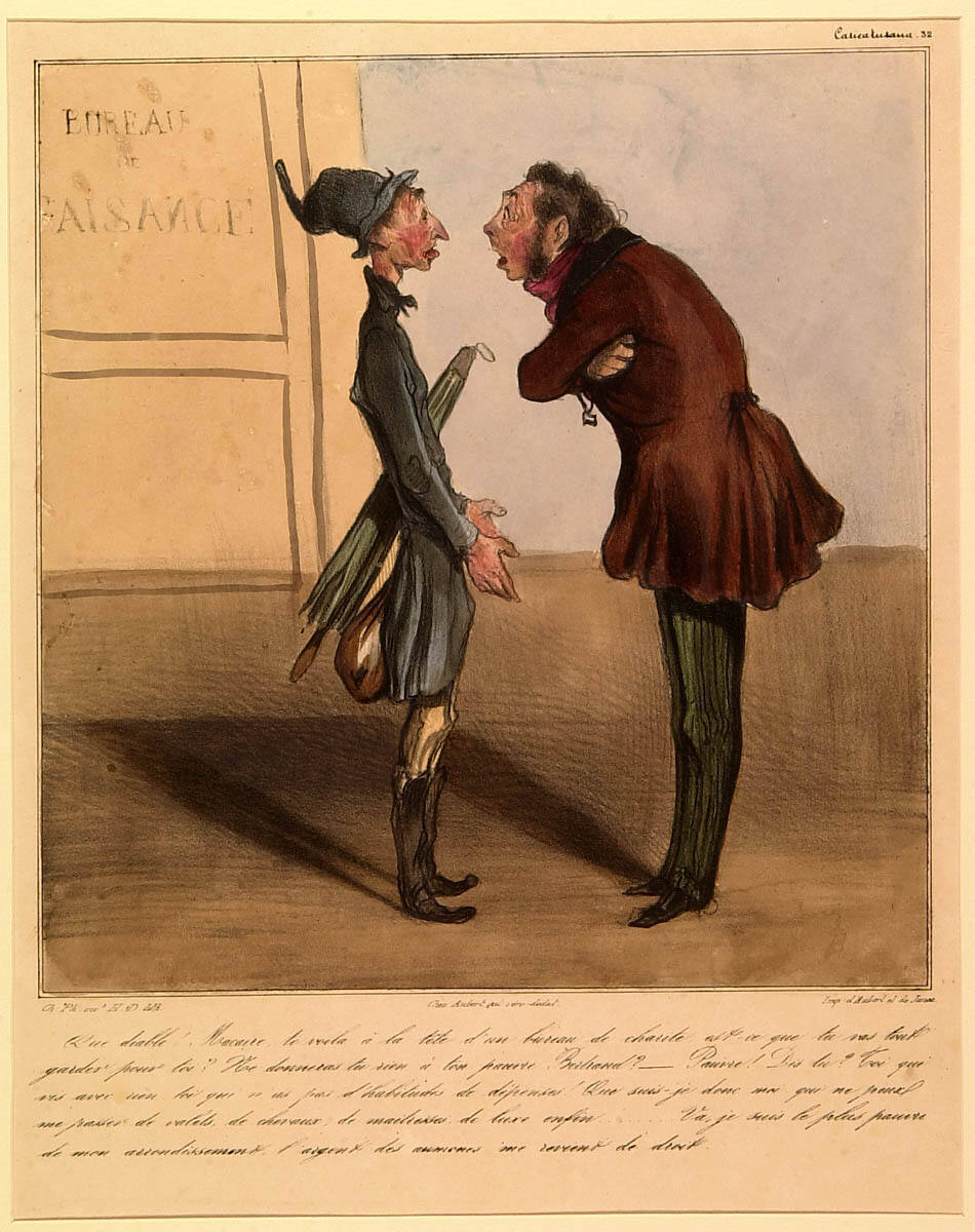 Untitled (What the deuce! Macaire, there you are at the head of the welfare bureau)