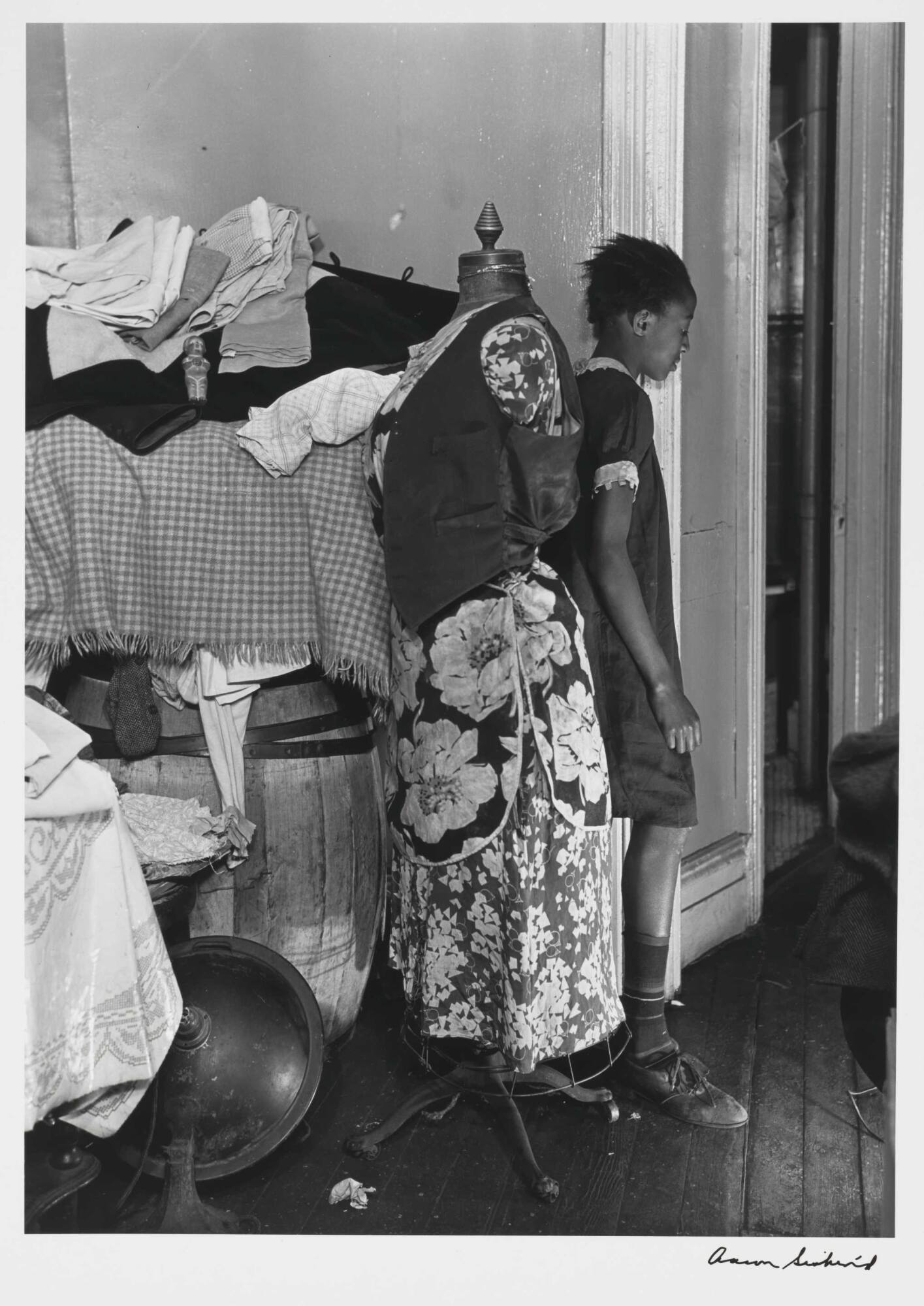 Girl with Clothes Form, Harlem