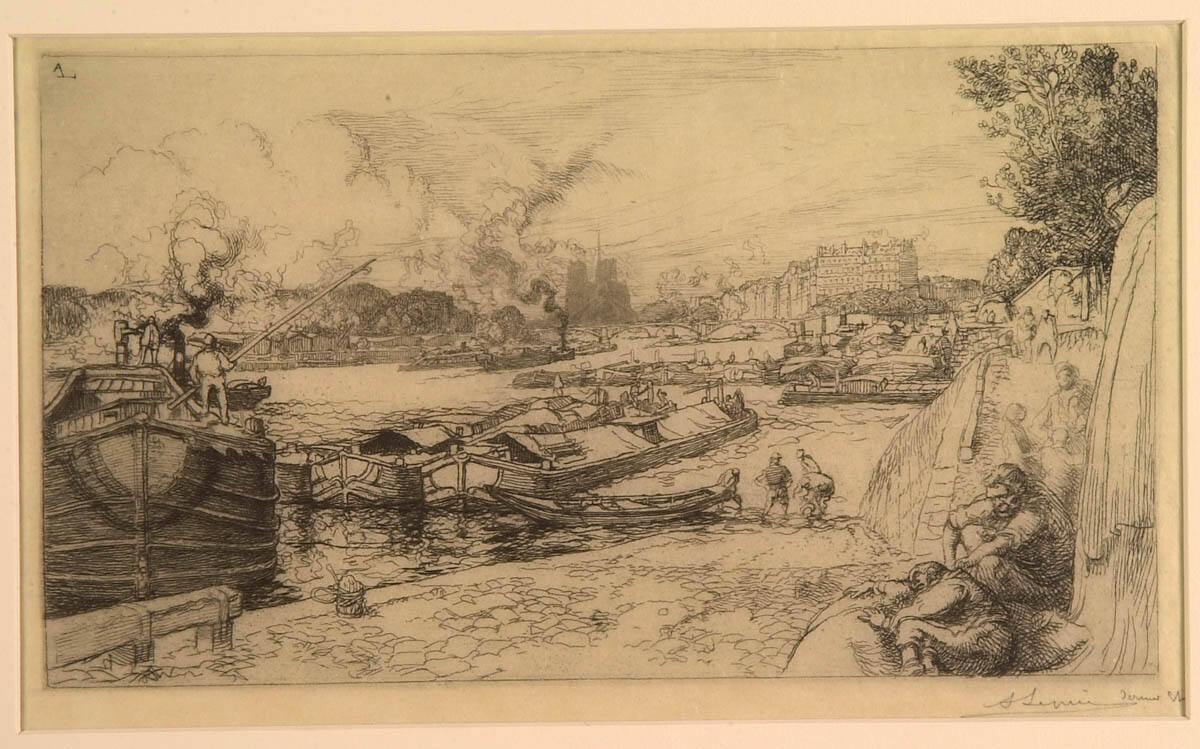 The Seine River at the Mouth of the Canal St. Martin