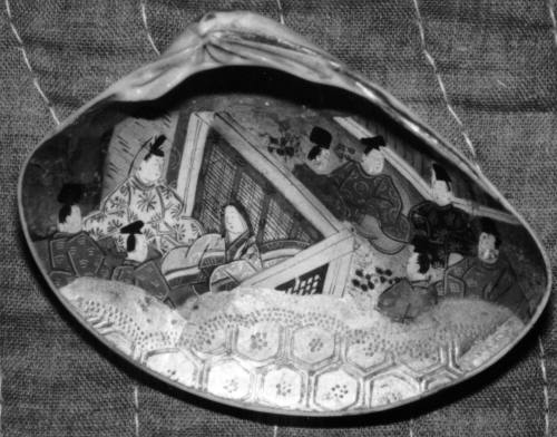 Clam Shells Decorated with Scenes of a Tale