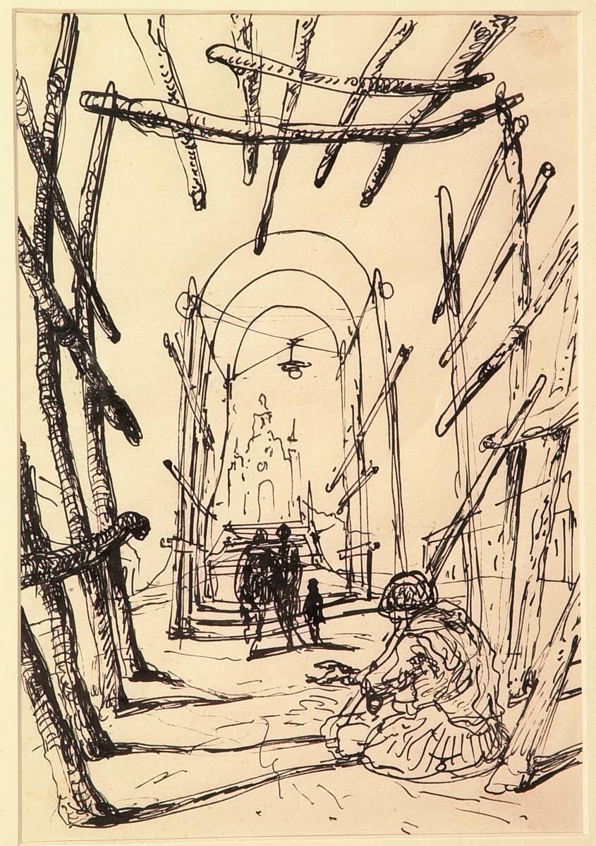Beggar Seated in an Arbor