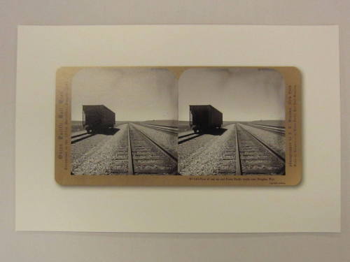 View of coal car and Union Pacific tracks near Douglas, Wyo.