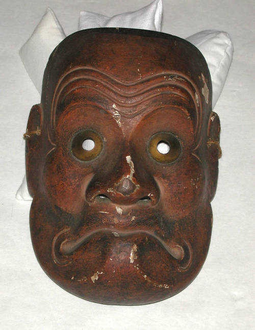 Provincial Nô mask of a demon god (Beshimi type, with mouth clamped shut)