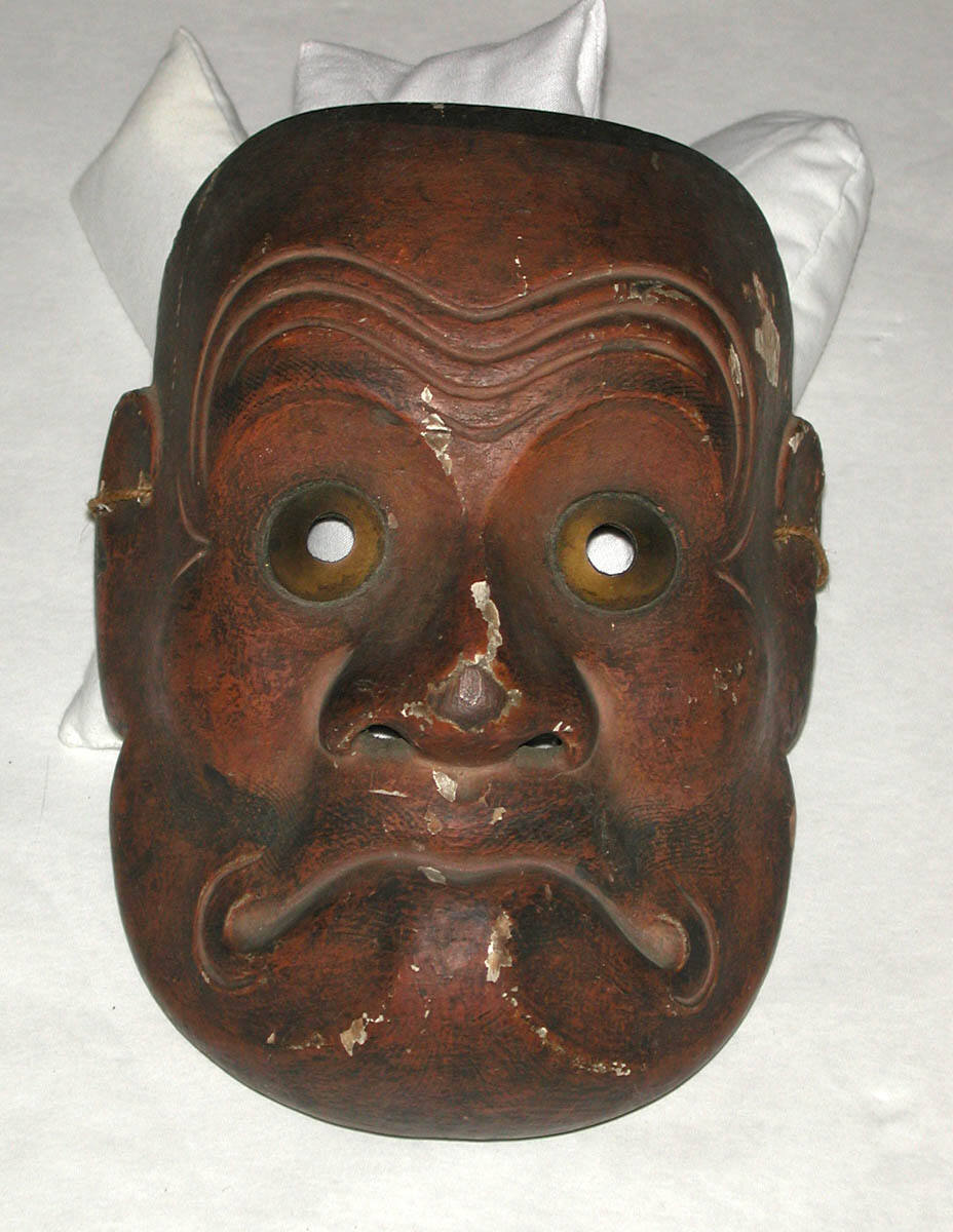 Provincial Nô mask of a demon god (Beshimi type, with mouth clamped shut)