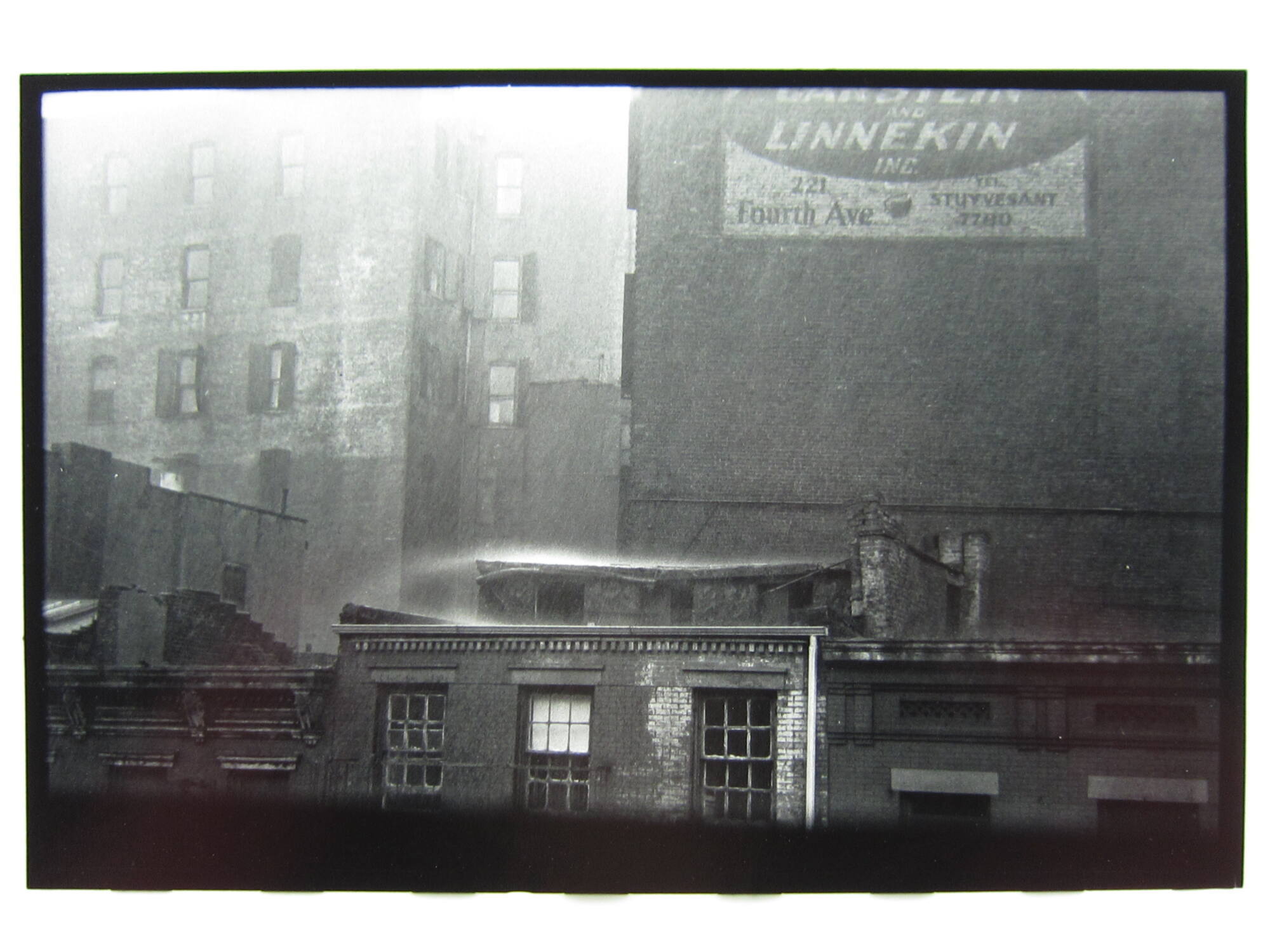 Heavy Rain on Roofs across Street, from 77 East 10th Street, NYC