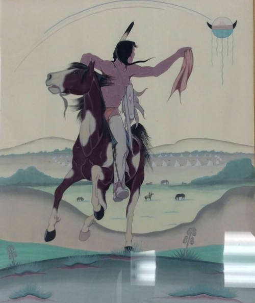 Painting (unknown) and historical frame