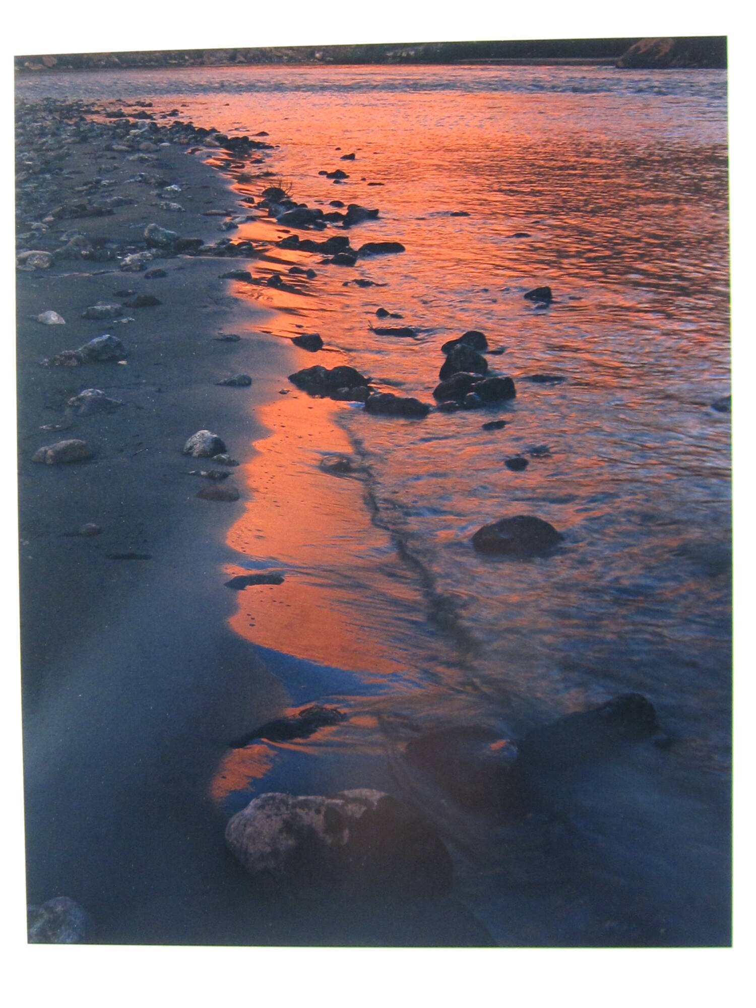 River edge at sunset. Below Piute Rapids, San Juan River, Colorado