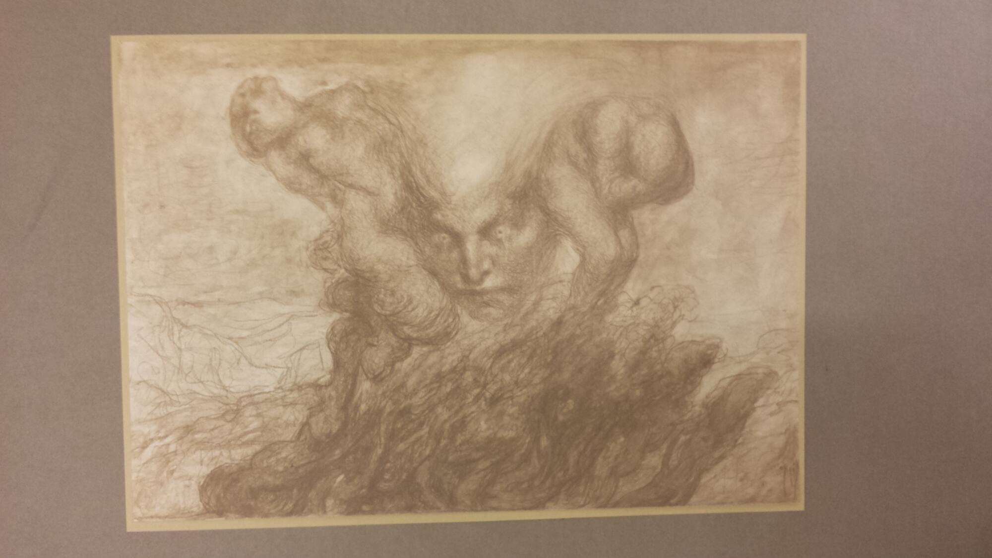 Face and two figures
