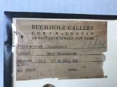 Verso: label, Buchholz Gallery Curt Valentin, Baccarat, stock no. 8488