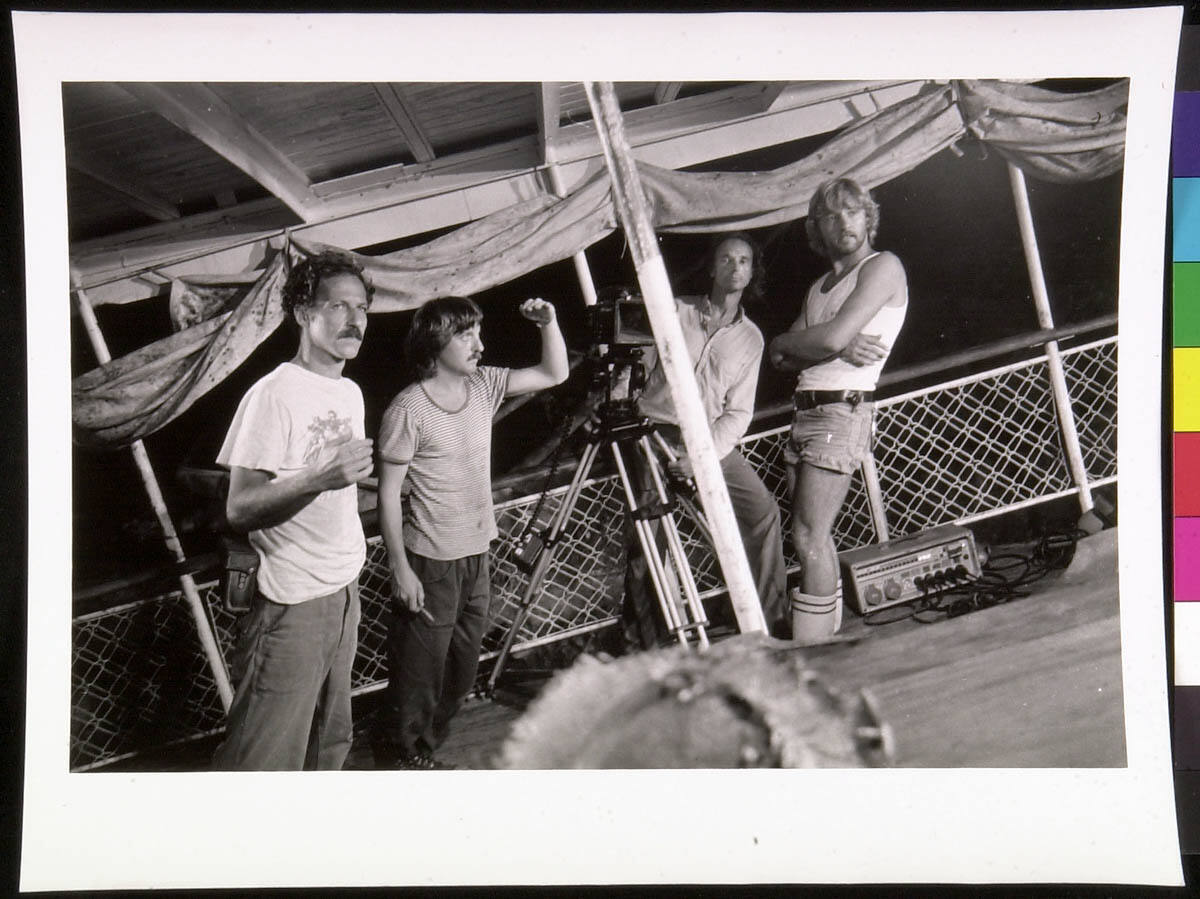 Herzog with Cameramen on Deck