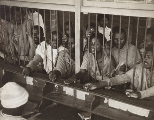 Asking for payment at the coffee exchange in Addis Ababa, Ethiopia