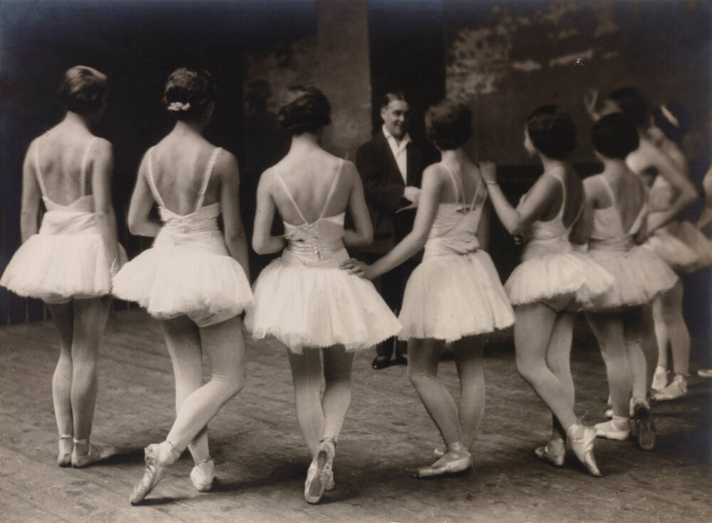 Ballet rehearsal of Swan Lake by the Corps de Ballet in the Cupola of the Opéra de Paris
