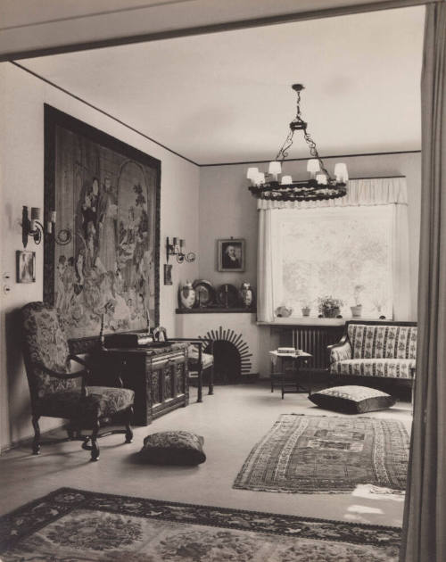 Interior living room of Else Frank in Berlin, Dahlem