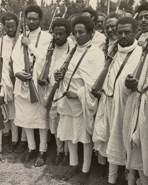 Irregular troops of Emperor Haile Selassie's army before the outbreak of the Italian-Ethiopian war