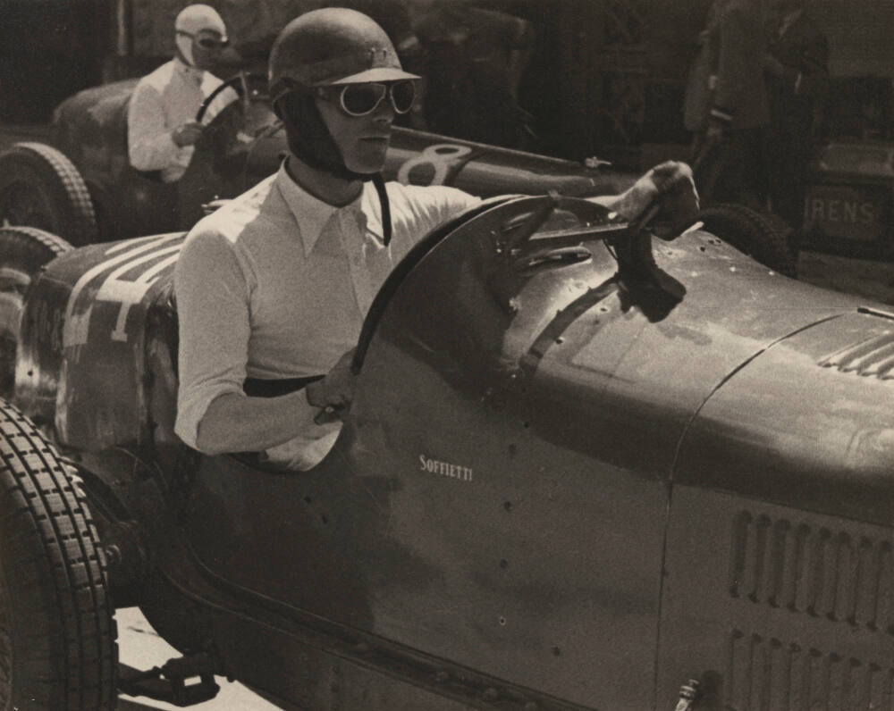 Italian race car driver Soffietti in Montreux, Switzerland