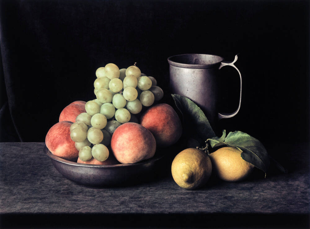 Pewter pitcher with grapes (Still Life No. 7)