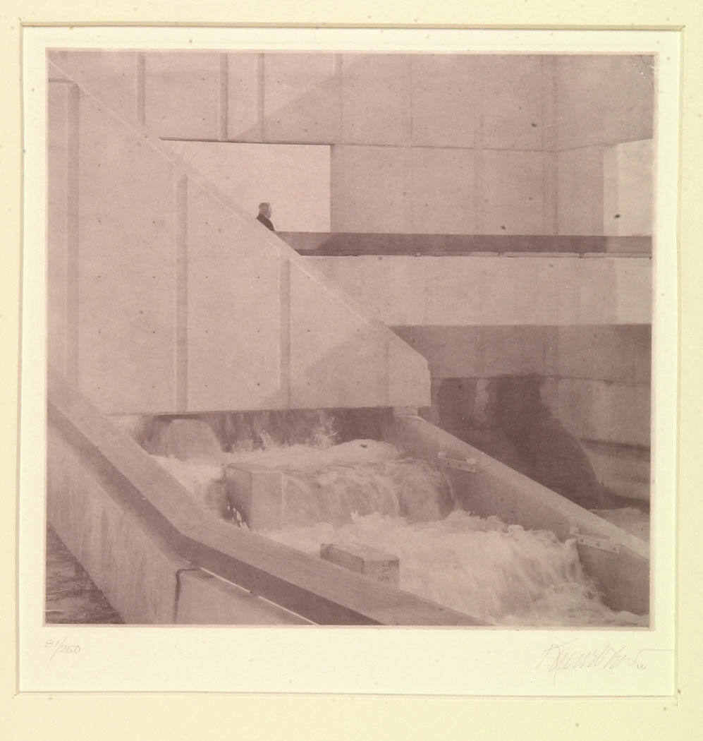 Print Based on Grand River Enviromental Sculpture Grand Rapids, Michigan