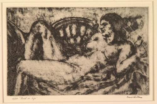 Model on Sofa